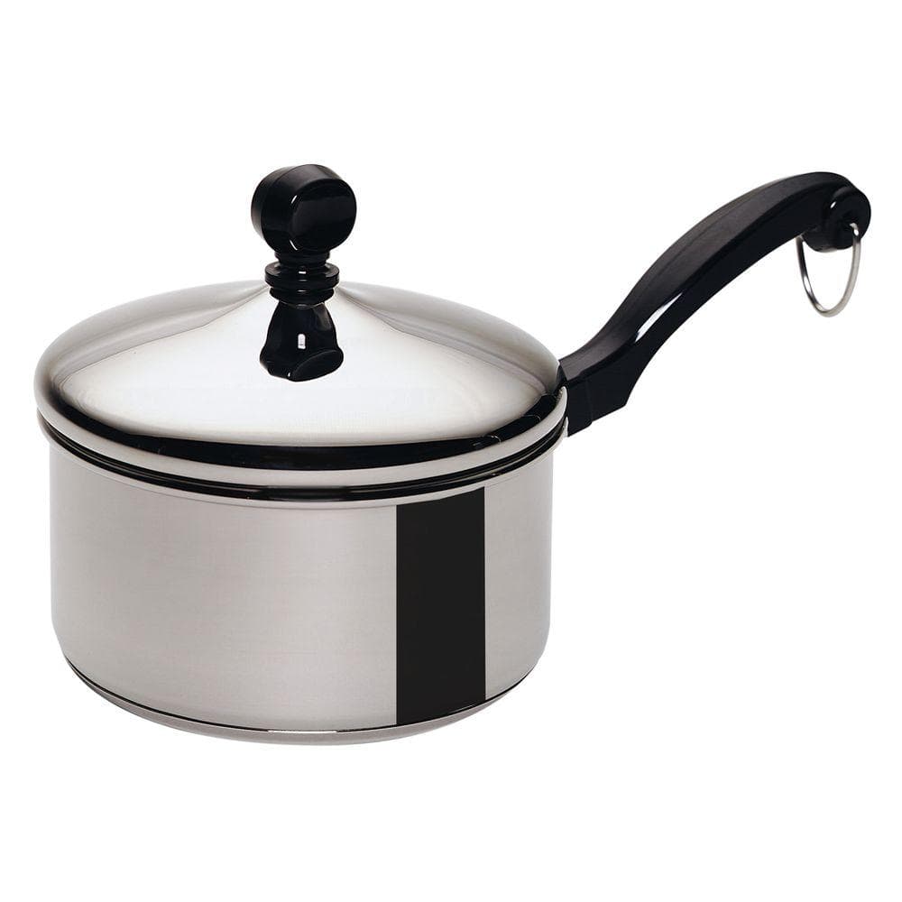 Farberware Classic Series 1 Qt Stainless Steel Sauce Pan With Lid 50000 The Home Depot