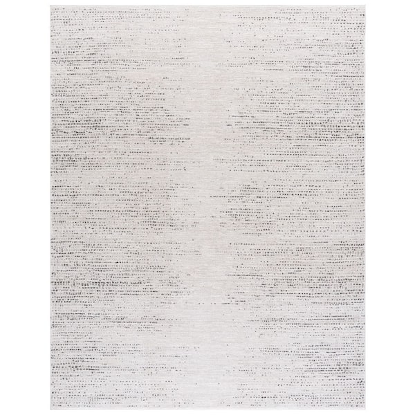 Northport 9 ft. x 12 ft. Ivory/Charcoal Distressed Abstract Area Rug