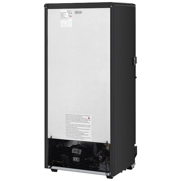 Commercial Merchandiser Refrigerator, 5.7 cu. ft., Glass Door, 3 Shelves, LED Light, Black for Commercial Use