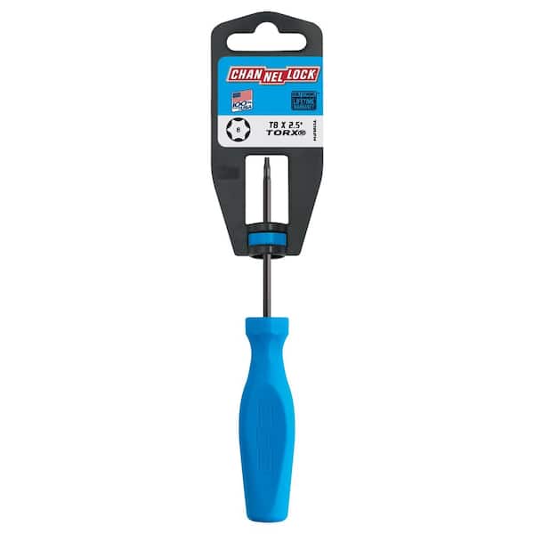 Channellock 2.5 in. T8 Torx Screwdriver with 3-Sided High
