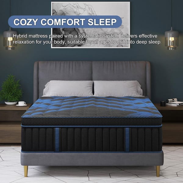 Queen Size Medium Firm Hybrid Gel Memory Foam 14 in. Mattress