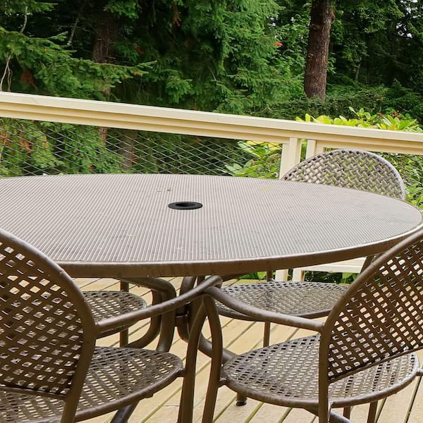 15' gray triple vent market patio umbrella with base POLYWOOD 9' Tilt Market Umbrella and Base in White / Natural