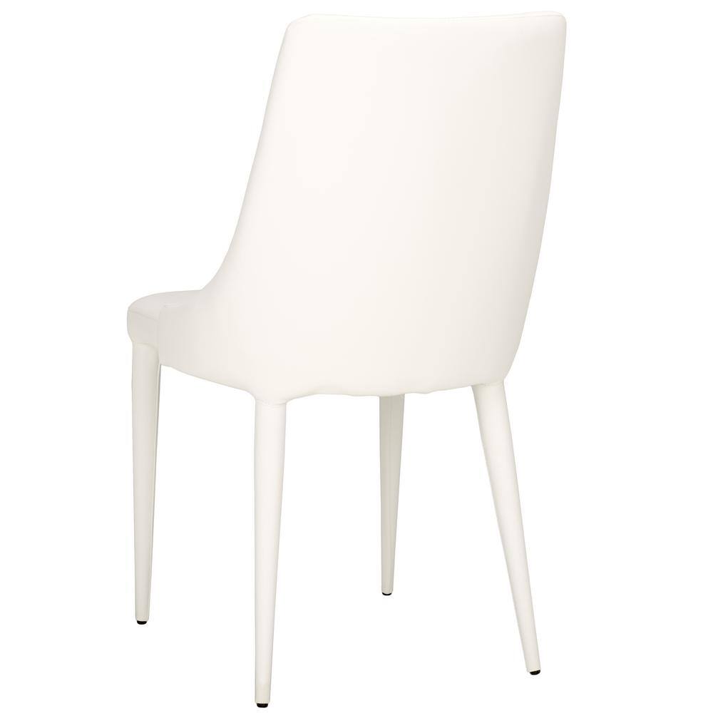 Summerset White Leather Upholstered Dining Side Chair Set
