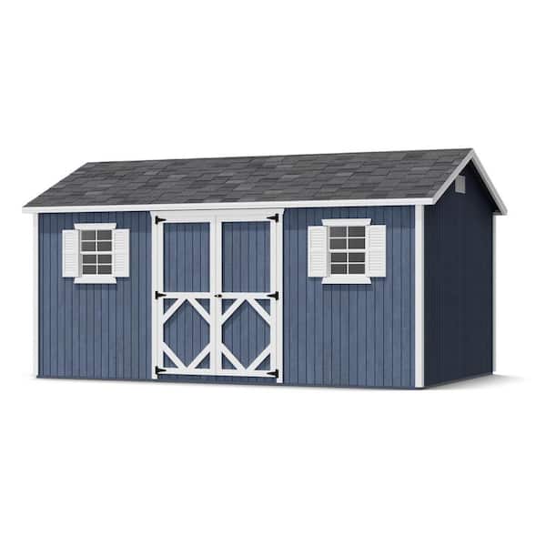 Little Cottage Co. Classic Workshop 10 ft. x 16 ft. Outdoor Wood Storage Shed Precut Kit with Operable Windows and Floor (160 sq. ft.)