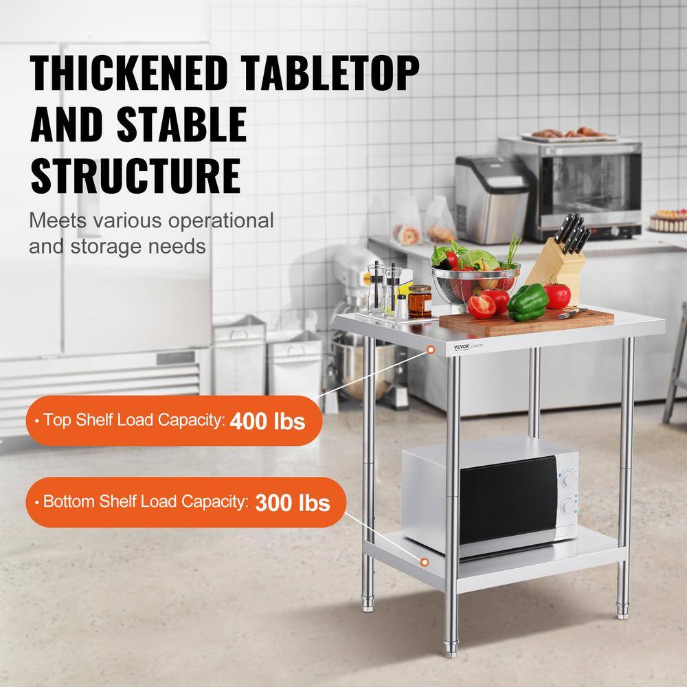 Stainless Steel Adjustable Height Kitchen Worktable