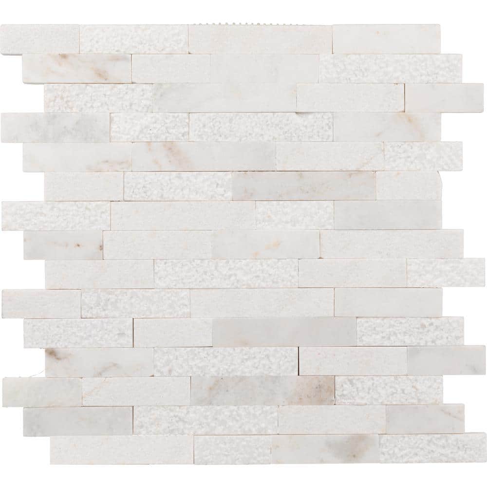Daltile Xpress Mosaix Groutless Daphne White 12 in. x 13 in