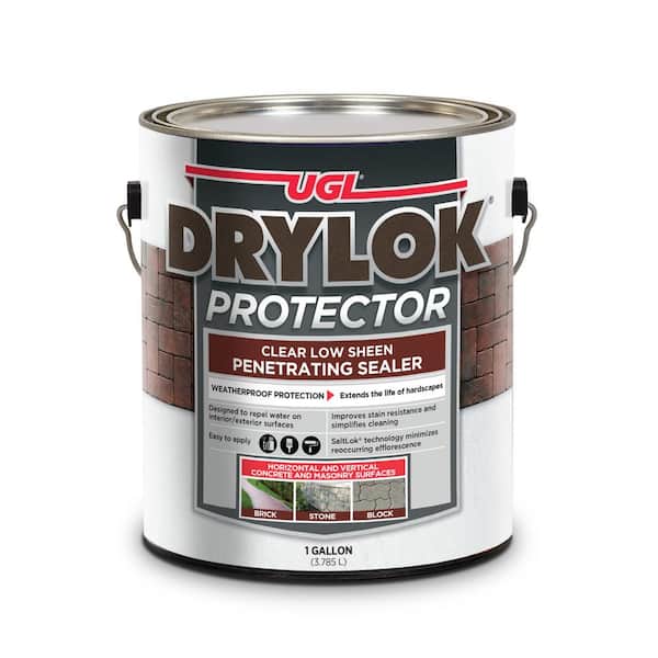 DRYLOK Protector 1 gal. Clear Low-Sheen Penetrating Sealer with SaltLok (Concrete Sealer)