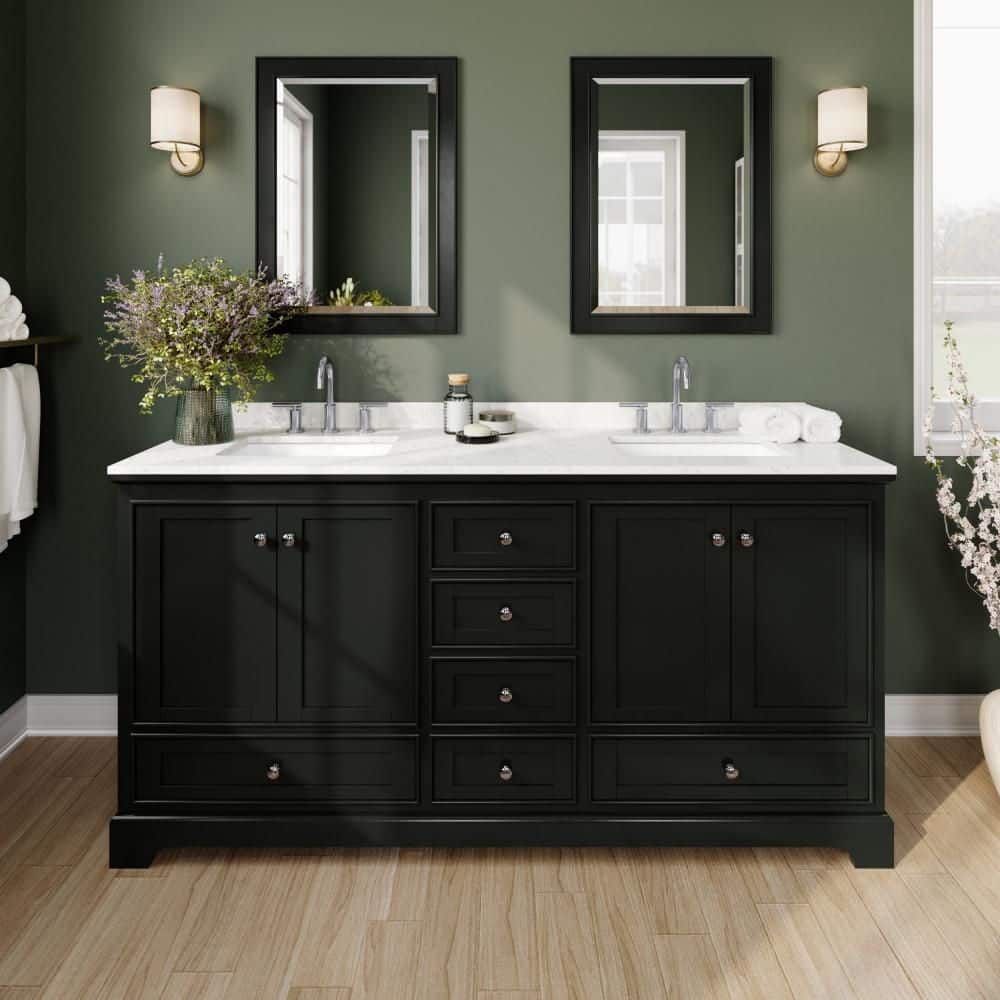 Deborah 72 in. Double Freestanding Dark Espresso Bath Vanity with Top price history on PriceWatchPro