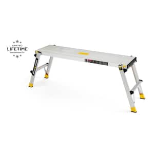 4 ft. x 12 in. x 20 in. Aluminum Slim-Fold Work Platform, 300 lbs. Load Capacity