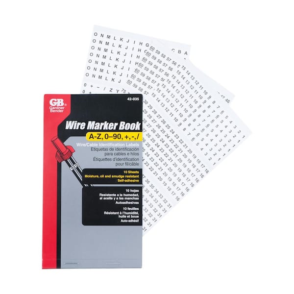 CBS日本公式アカウント03LUGGAGE LABEL ネイビー Gardner Bender Wire Marker Booklet A-Z, 1-90, symbols 42-035