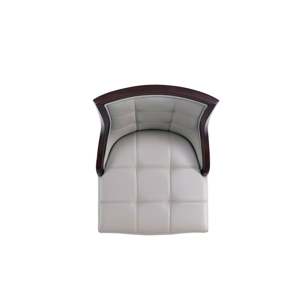 Light Grey Walnut Wood Parsons Counter Stool