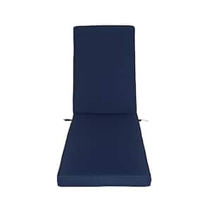 22.05 x 31.5 One Piece Deep Seating Outdoor Chaise Lounge Chair Replacement Cushion in Navy Blue