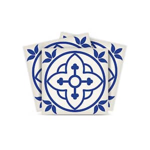 Blue and White A7 7 in. x 7 in. Vinyl Peel and Stick Tile (24 Tiles, 8.17 sq.ft./Pack)