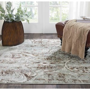 Euphoria Grey 5 ft. x 5 ft. Transitional Square Area Rug