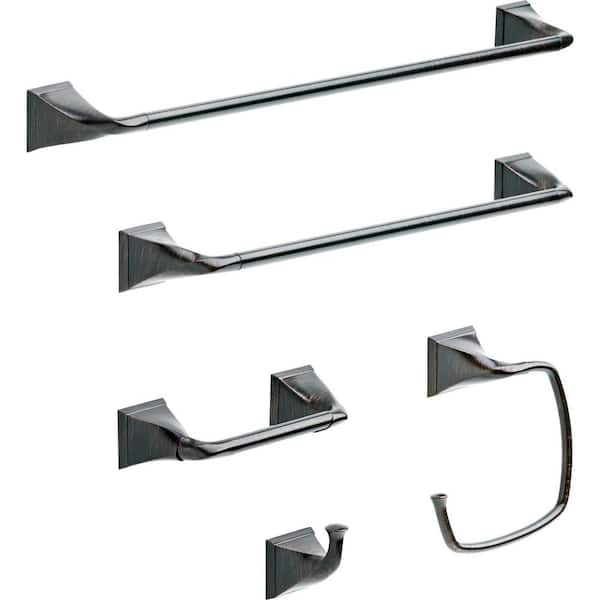 Delta Everly Wall Mount Square Open Towel Ring Bath Hardware