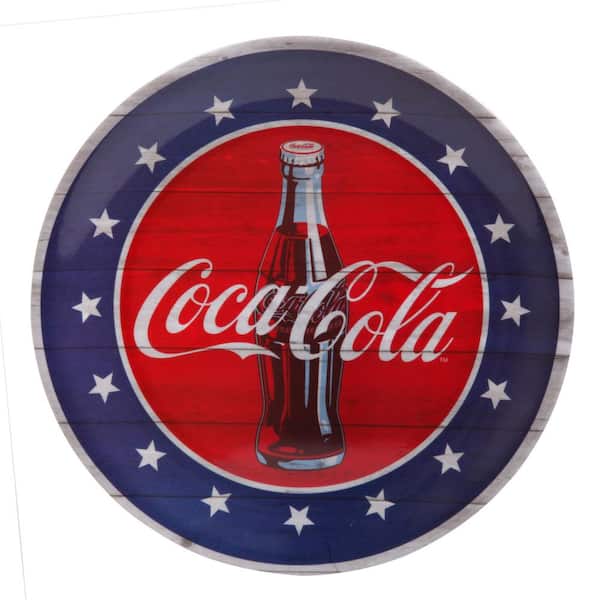 Coca-Cola Americana 10.5 in. Blue Dinner Plate (Set of 12)