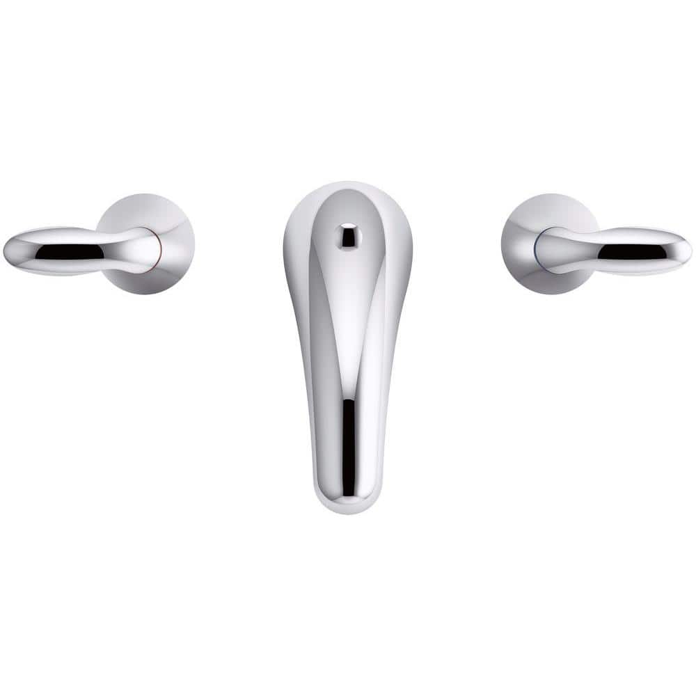 Elegant Polished Chrome Widespread Bathroom Sink Faucet with Lever Handles