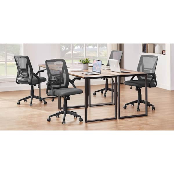 VECELO Fabric Swivel Ergonomic Office Task Chair with Adjustable