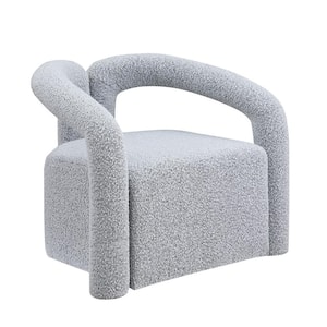 Amari Gray Boucle Fabric Arm Chair
