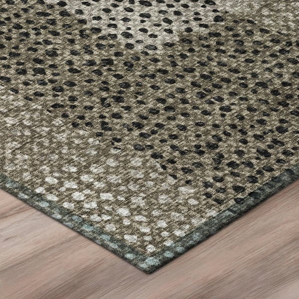 Chantille Machine Washable Indoor/Outdoor Abstract ACN2868 Brown 5 ft. x 7 ft. 6 in. Area Rug