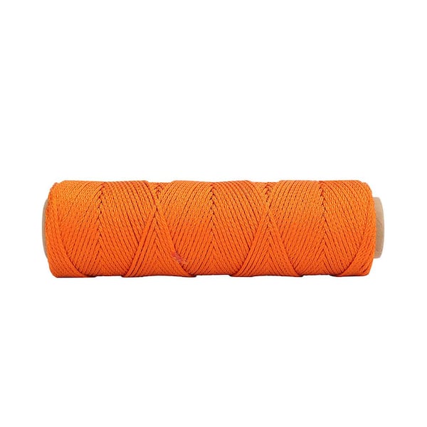 Orange Mason Line String Line - #18 Braided Nylon String - 250 Ft Length -  Nylon Twine for Gardening Or Masonry Tools - Perfect Construction String