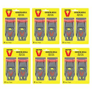 Indoor and Outdoor Humane Instant-Kill One-Click Poison-Free Reusable Mouse Trap (12-Count)