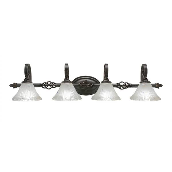 Unbranded Bridgewater 39.5 in. 4-Light Dark Granite Vanity Light