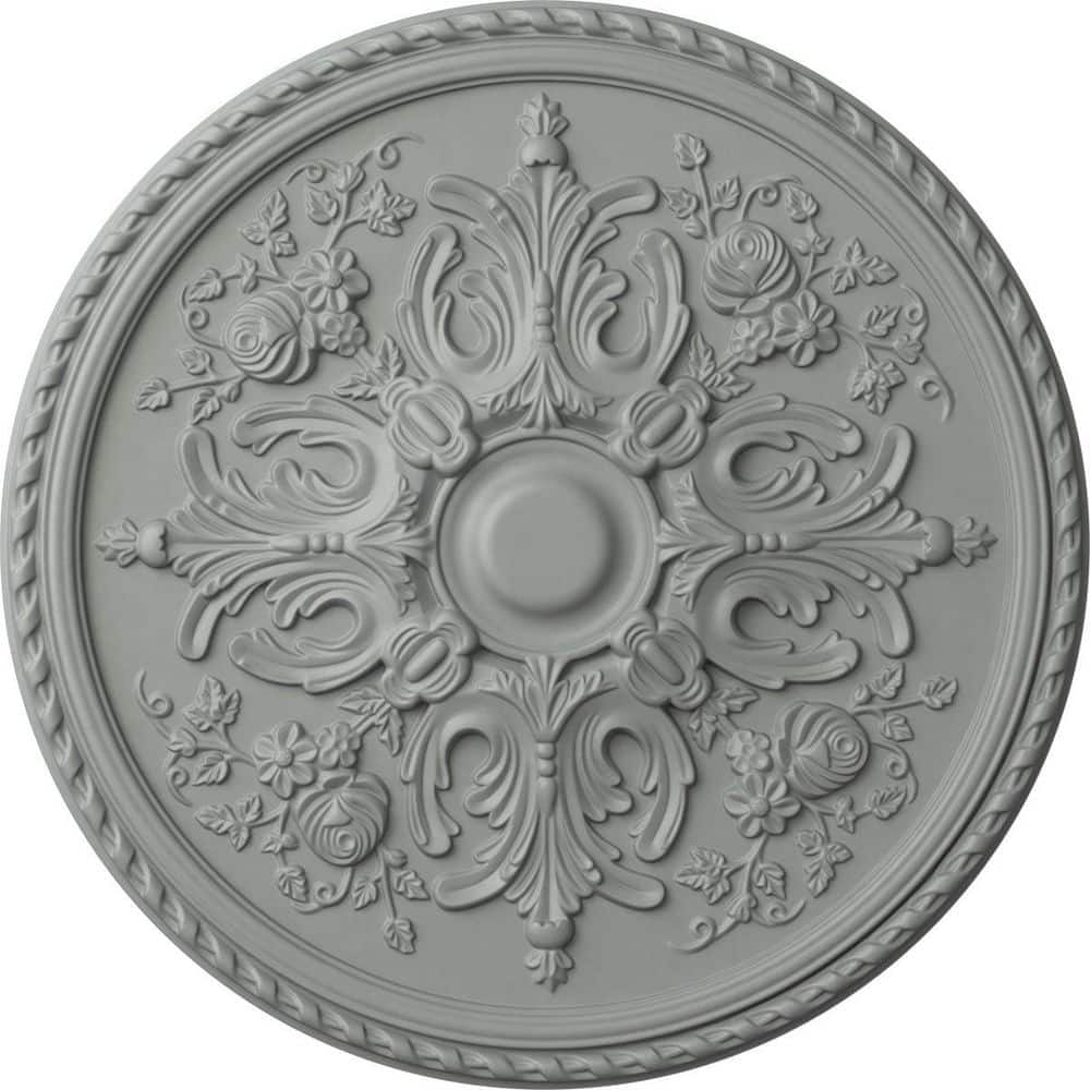 Bradford Primed Gray Urethane Ceiling Medallion, 32.63 inches