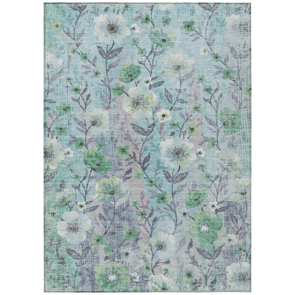 Chantille Machine Washable Indoor/Outdoor Abstract ACN2403 Teal 3 ft. x 4 ft. Area Rug price history on PriceWatchPro