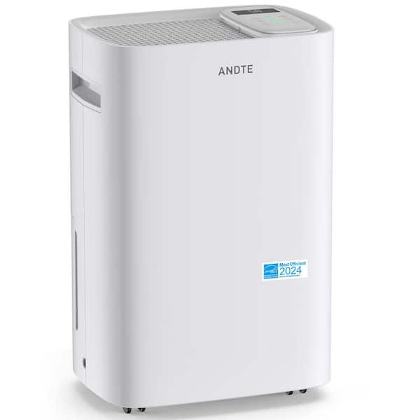 80 pt. 5500 Sq. Ft. Dehumidifier in. White with Bucket and Drain Hose for Basement, Garage and Damp Rooms ENERGY STAR