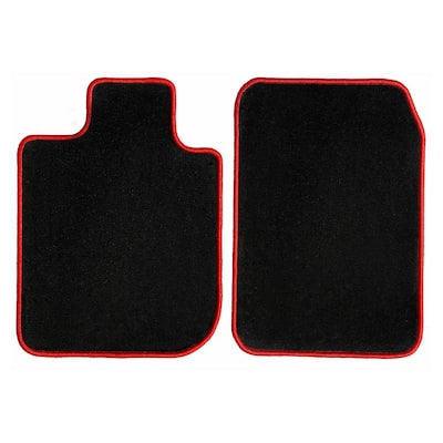 BMW Z3 Convertible Black with Red Edging Carpet Car Mats/Floor Mats Custom Fit for 1996-2002 Driver and Passenger Mats