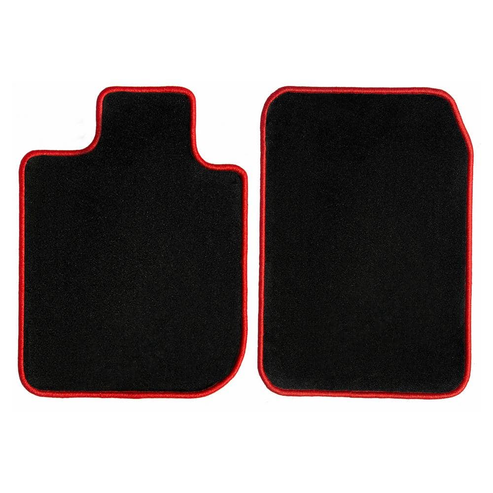 2014 2015 2013 GGBAILEY D50426-F2A-BLK_BR Custom Fit Car Mats for 2012 2016 Toyota Yaris 3 Door Liftback Black with Red Edging Driver & Passenger Floor 