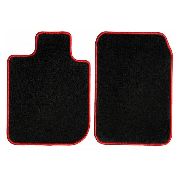 GGBAILEY Honda Civic (Coupe) Black with Red Edging Carpet Car Mats/Floor Mats, Custom Fit for 2016-2020 Driver and Passenger Mats