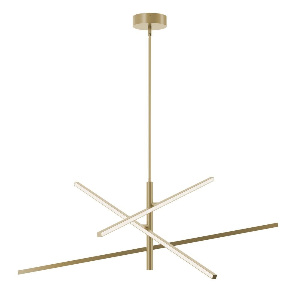 Knoll 48 in. 3-Light Antique Brass Pendant Light with Acrylic Shade price history on PriceWatchPro