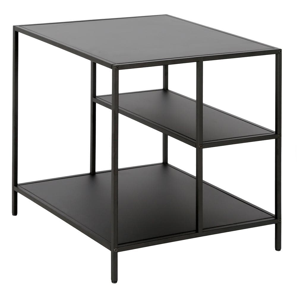 Winthrop 20" Blackened Bronze Metal Square Side Table