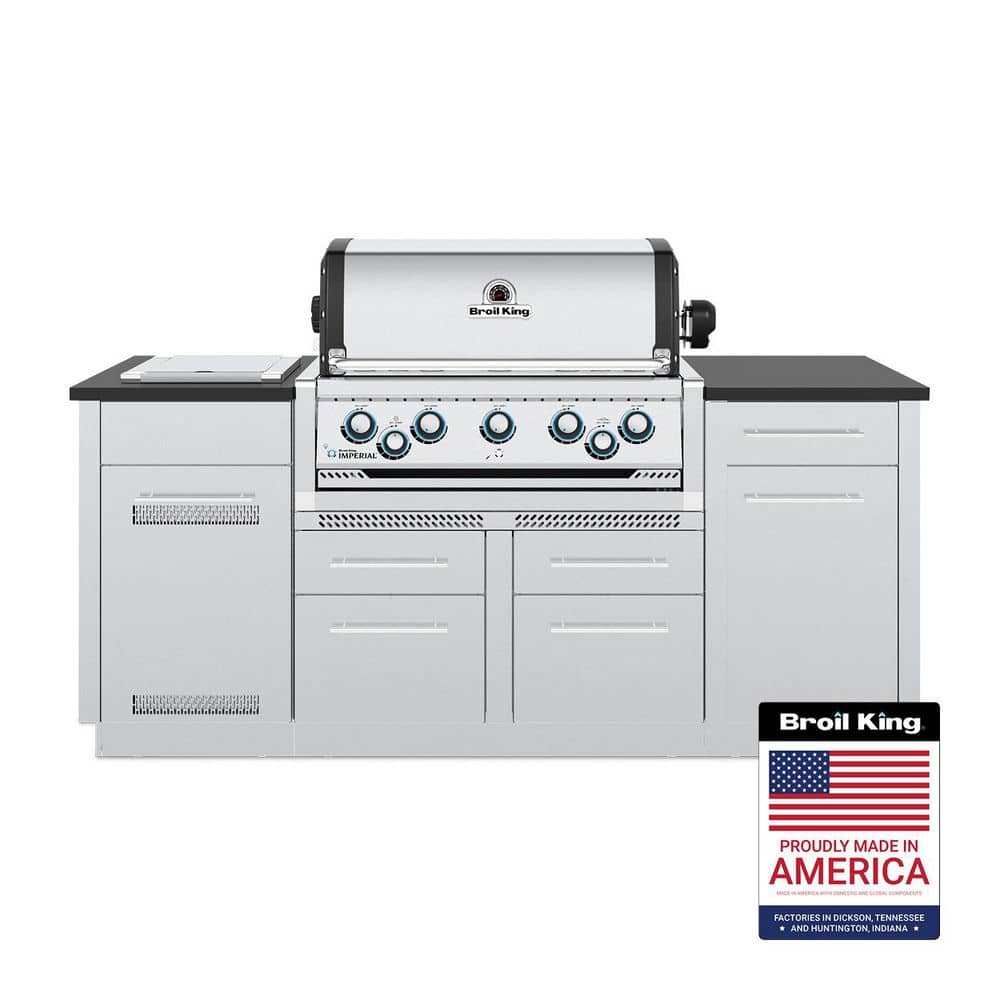 Imperial S 590i 5-Burner Built-In Island Propane Gas Grill with Side Burner