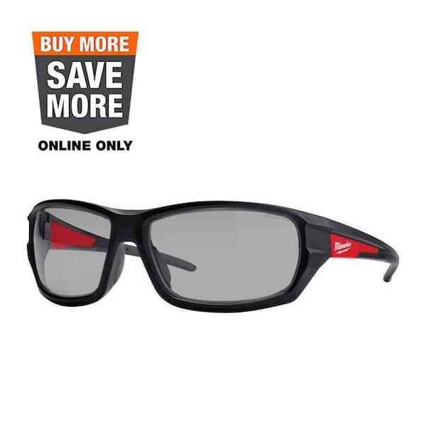 Milwaukee Gray Performance Safety Glasses Fog-Free Lenses