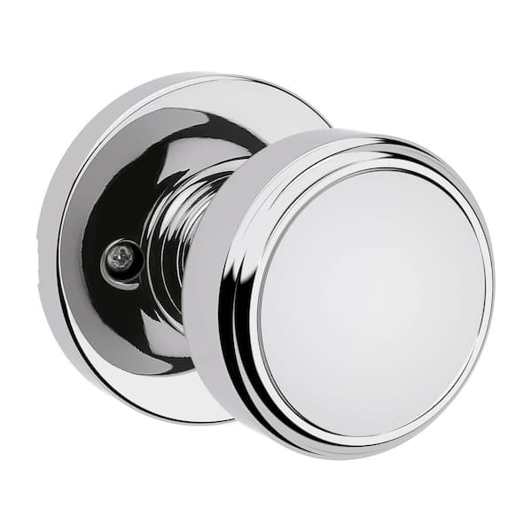 Maven Polished Chrome 2.71 in. Round Rose Half Dummy Round Door Knob