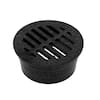 3 in. Plastic Round Drainage Grate in Black