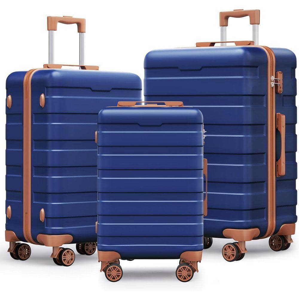 HONGGE 3-Piece Hardside Spinner Luggage Set with TSA Lock, 360