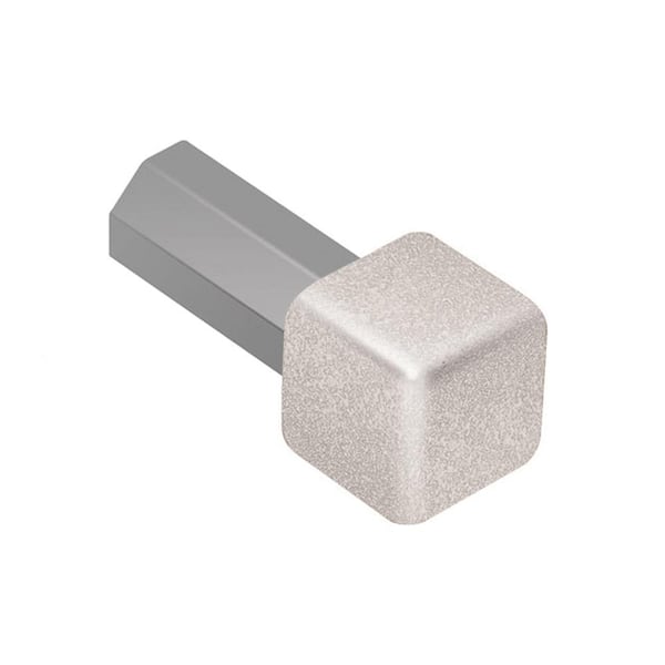 Schluter Quadec Greige Textured Color-Coated Aluminum 1/4 in. x 1 in. Metal Inside/Outside Corner