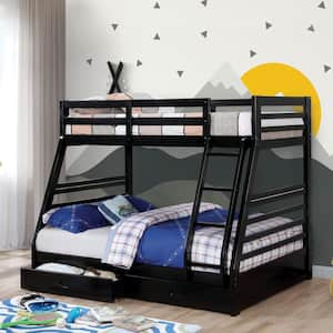 Daxter Black Twin Over Full Bunk Bed With Drawers