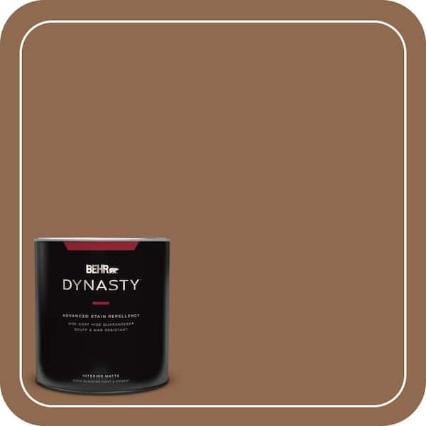 BEHR DYNASTY 1 qt. #PPU4-01 Caramel Swirl Matte Interior Stain-Blocking Paint and Primer