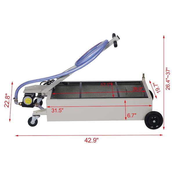 20 Gal. Low-Profile Oil Drain with Pump and 7ft. Hose