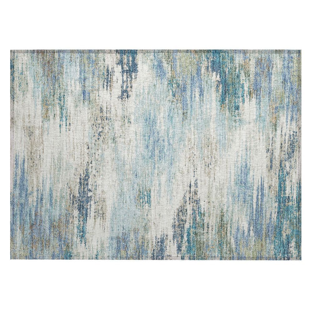 Chantille Machine Washable Indoor/Outdoor Abstract ACN2766 Blue 3 ft. x 4 ft. Area Rug price history on PriceWatchPro
