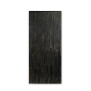 36 in. x 80 in. Hollow Core Charcoal Black Stained Pine Wood Interior Door Slab Slab