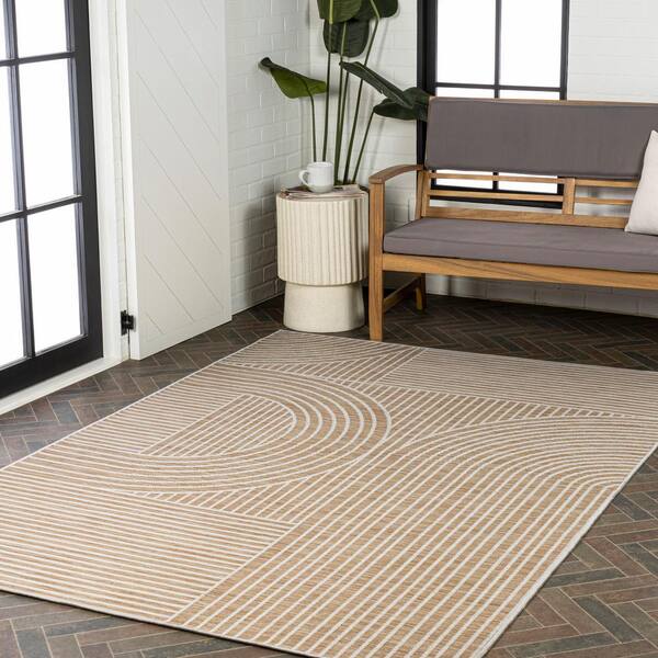JONATHAN Y Zephyr Mid-Century Modern Arch Stripe Reversible