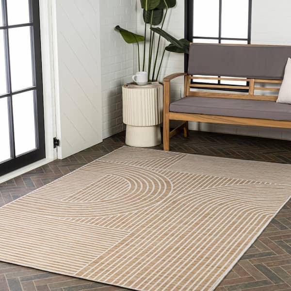 JONATHAN Y Zephyr Mid-Century Modern Arch Stripe Reversible