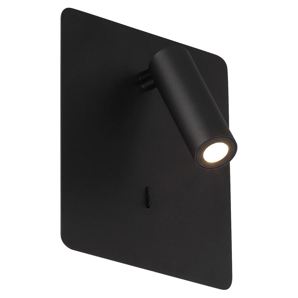 Matte Black Adjustable Cylinder LED Wall Sconce