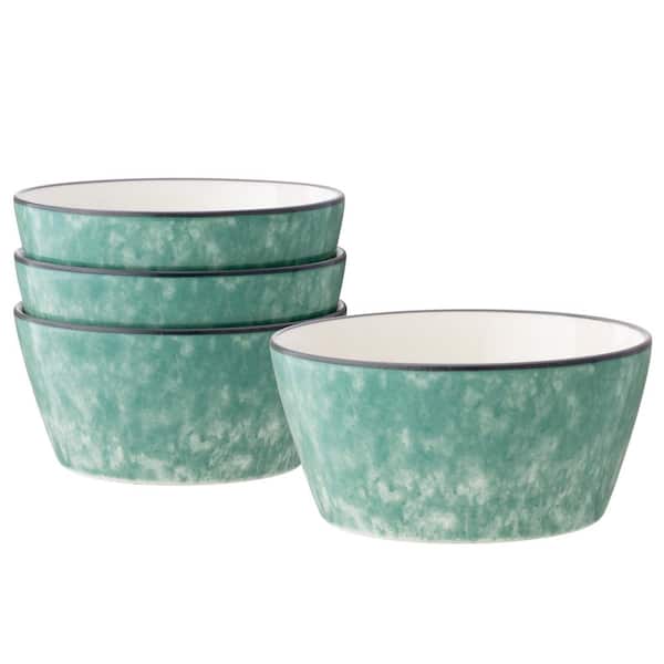 Noritake ColorKraft Essence Jade 6 in., 25 fl. oz. Green Stoneware Cereal Bowls (Set of 4)